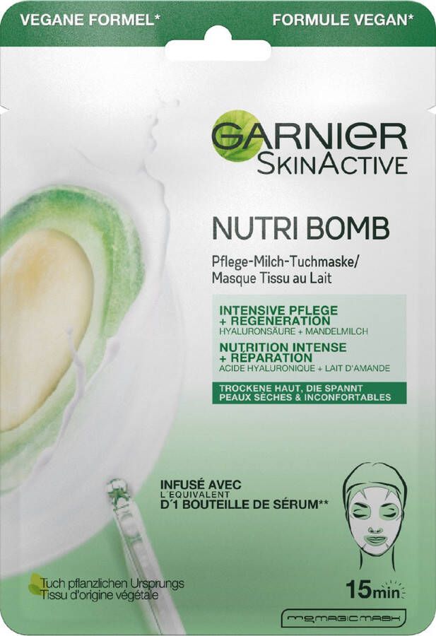 Garnier SkinActive Nutri Bomb Tissue Masker met Amandel