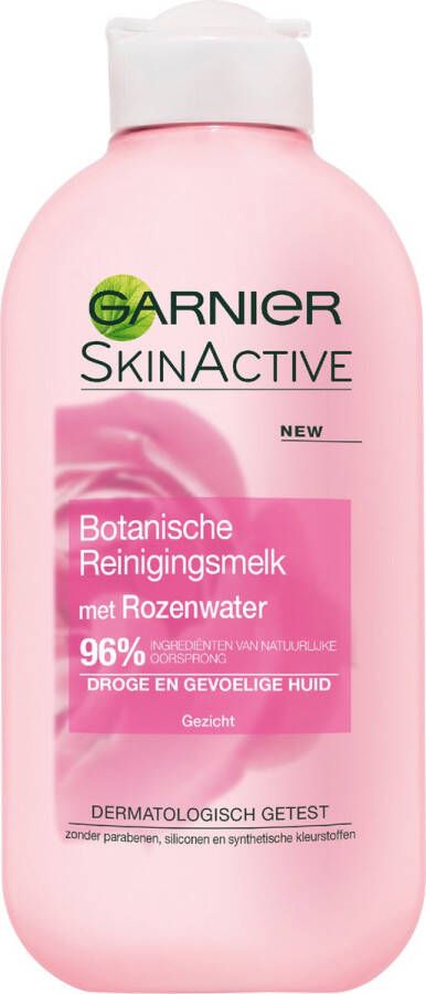 Garnier SkinActive Reinigingsmelk voor de Droge Huid Botanische Reinigingsmelk met Rozenwater 200 ml