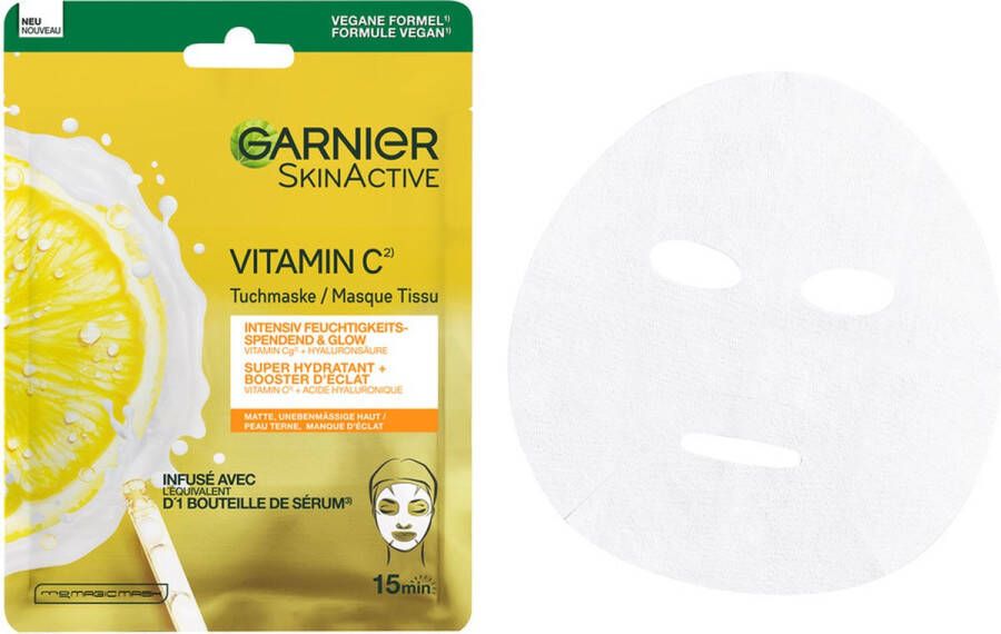 Garnier SkinActive Tissue Gezichtsmasker met Vitamine C* 1 stuk