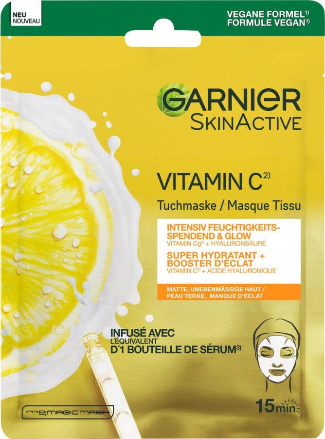 Garnier SkinActive Tissue Gezichtsmasker met Vitamine C* 1 stuk