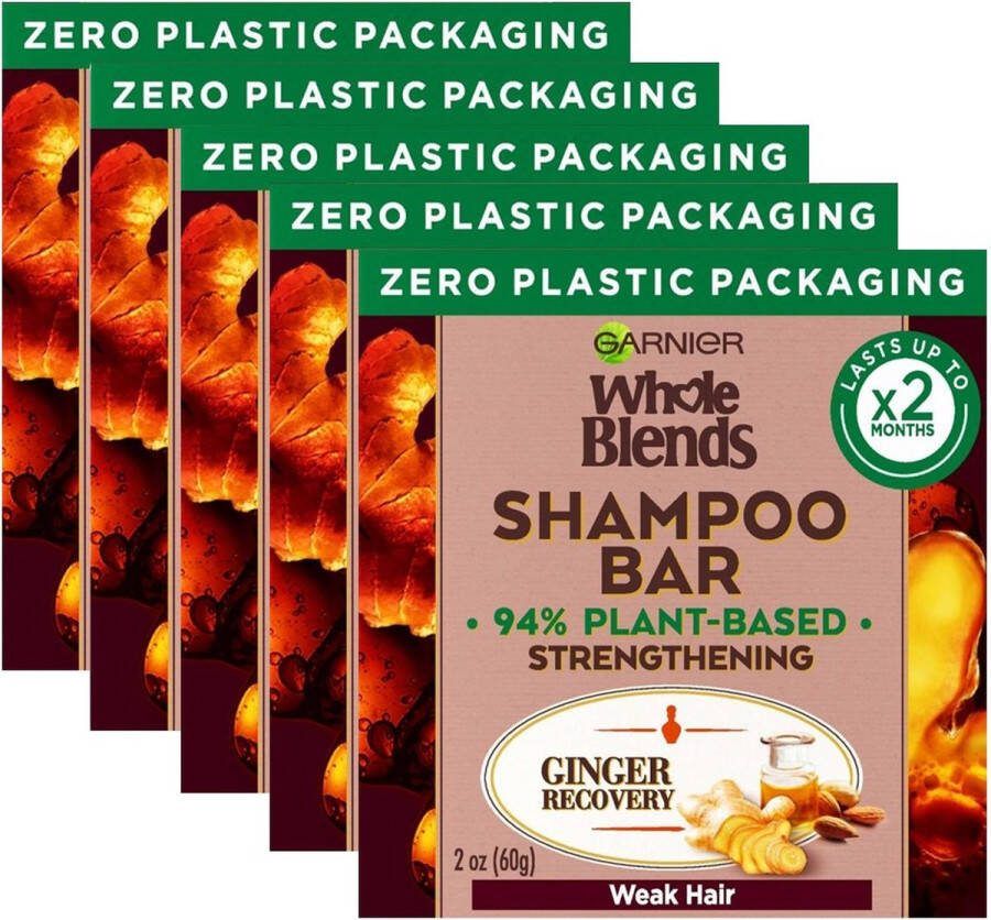 Garnier Ultimate Blends Ginger Recovery Shampoo Bar 5 x 60g