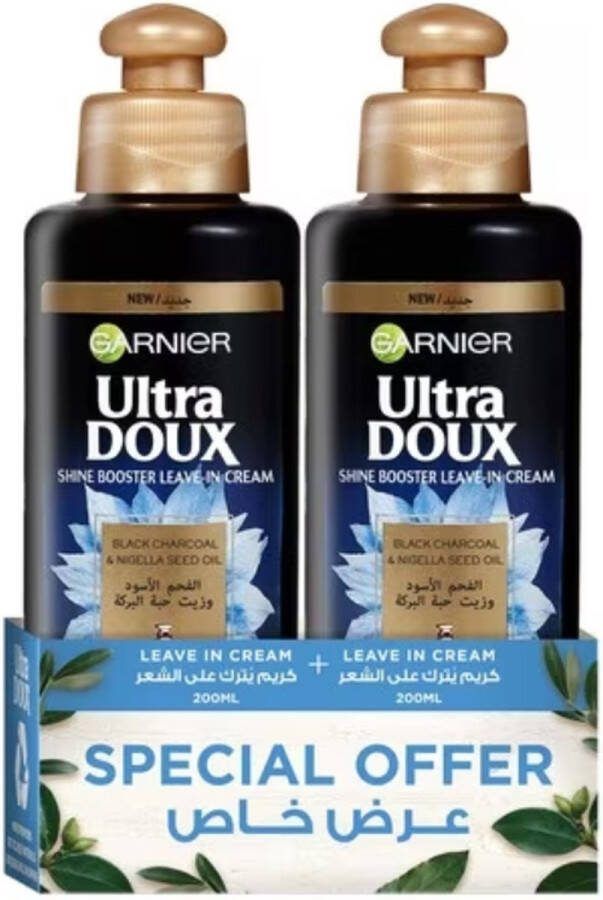 Garnier Ultra Doux Shine Booster Leave-in Cream 2 x 200 ml