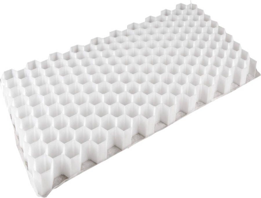 GartenLüx Gravel Fix Solid Rooster Grindmat Grindplaat Grindtegel 78 5x58x2 6cm wit