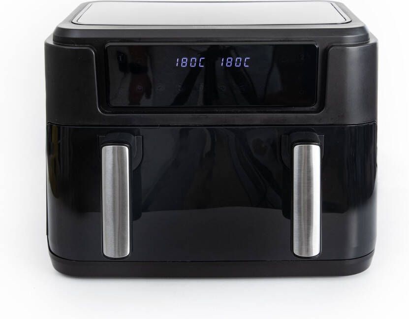 Gastronoma 18290008 Dual Zone Airfryer met een capaciteit van 10 liter PFAS vrij Zwart