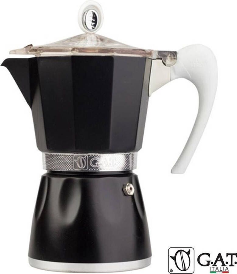 G.A.T. Italia Bella Zwart 3 kops Percolator 150ml Made in Italy