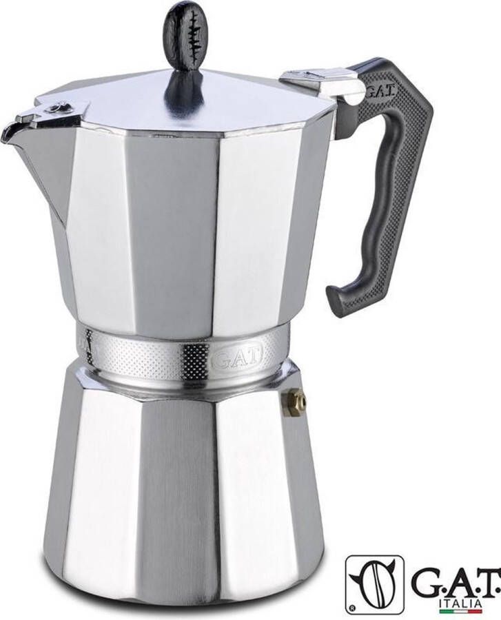 G.A.T. Italia Lady Oro Moka Percolator 12 kops 600ml Made in Italy
