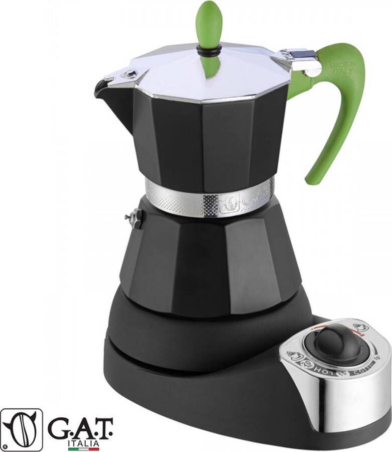 G.A.T. Italia Nerissima Groen 6 kops 300ml Elektrische percolator