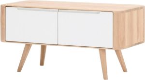 Gazzda Ena storage bench houten opbergbankje whitewash 90 x 42 cm