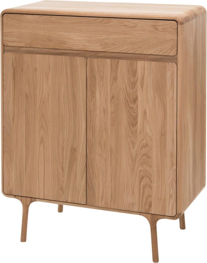 Gazzda Fawn cabinet houten opbergkast naturel 90 x 110 cm