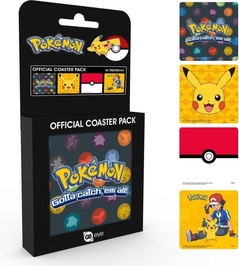 GB eye Pokemon Coaster 4-pack Mix
