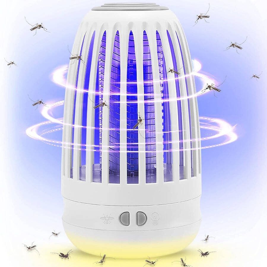 GBARAN Muggenmoordenaarlamp elektrische insectenverdelger met 2 in 1 nachtlampje krachtige ongediertebestrijding voor binnen en buiten