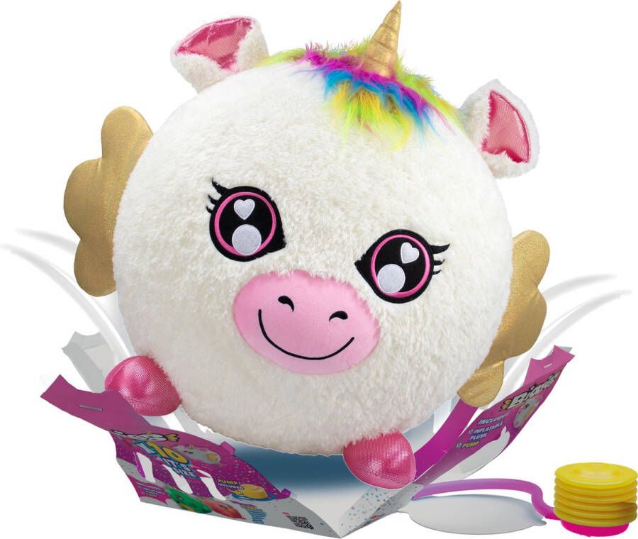 Gear2Play Biggies Unicorn wit Opblaasbare pluchen Knuffel