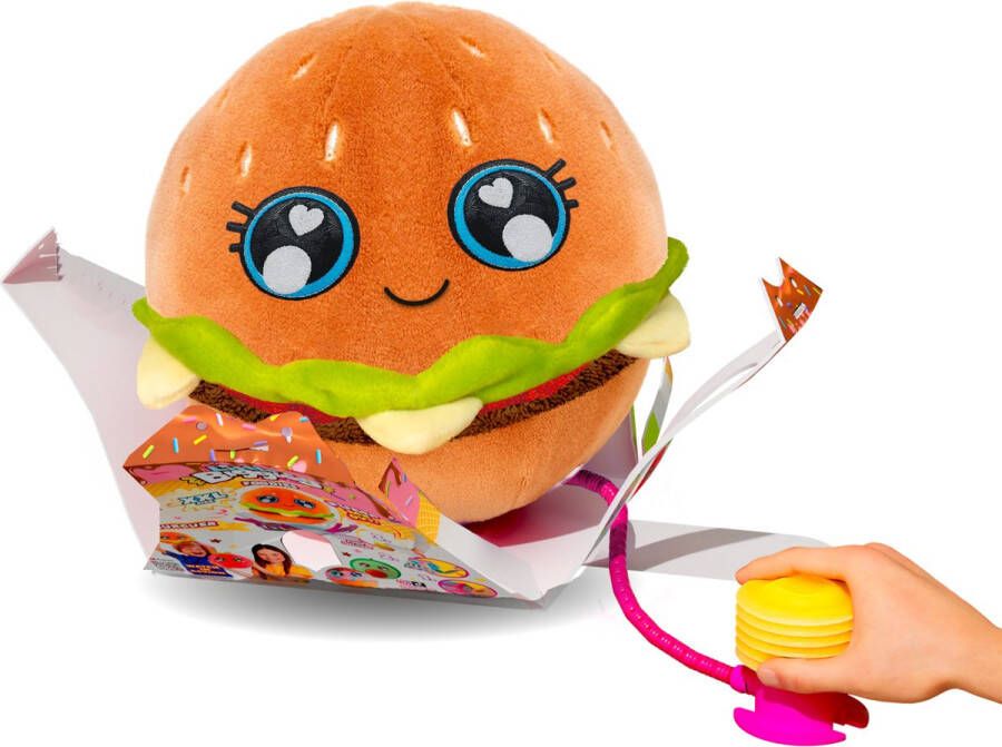 Gear2Play Little Biggies Foodies Burger opblaasbare pluchen knuffelbal