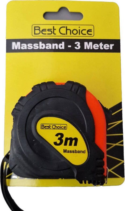GEAR3000 Gereedschap Rolmaat 3 m Rubberen Grip Bevestiging Clip