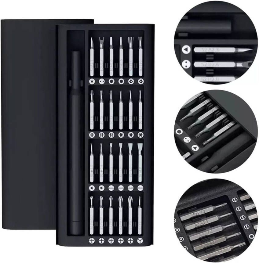 GeboShop 24-in-1 magnetische schroevendraaierset geschikt voor Telefoons Wii Xbox Playstation laptop computer camera
