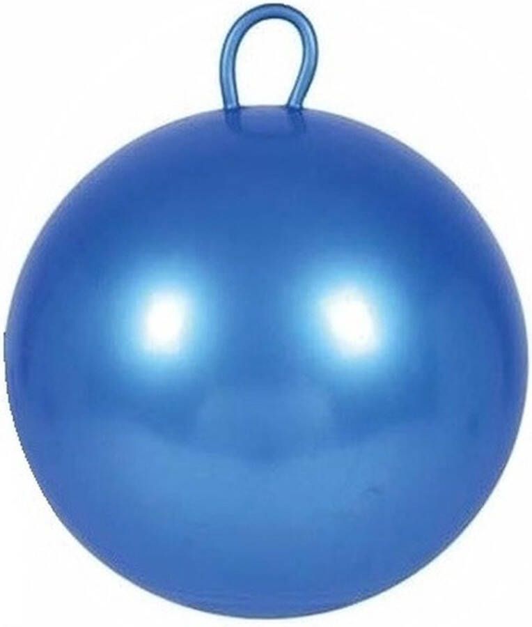 Merkloos Skippybal blauw 70 cm voor kinderen Skippyballen buitenspeelgoed voor jongens meisjes
