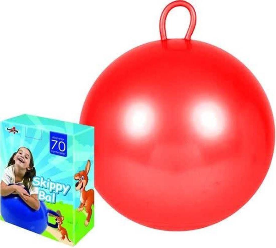 Merkloos Skippybal rood 70 cm voor kinderen Skippyballen buitenspeelgoed voor jongens meisjes