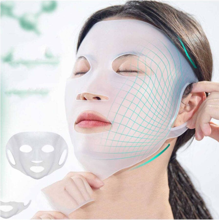 Gecomo Silicone Mask Herbruikbaar Siliconenmasker Herbruikbaar Siliconen Maskerhoes Sheet Mask Oorhaak Gezichtsmasker