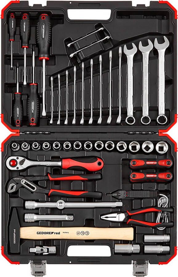 Gedore RED Gereedschapskoffer Met Handgereedschap 61-delig