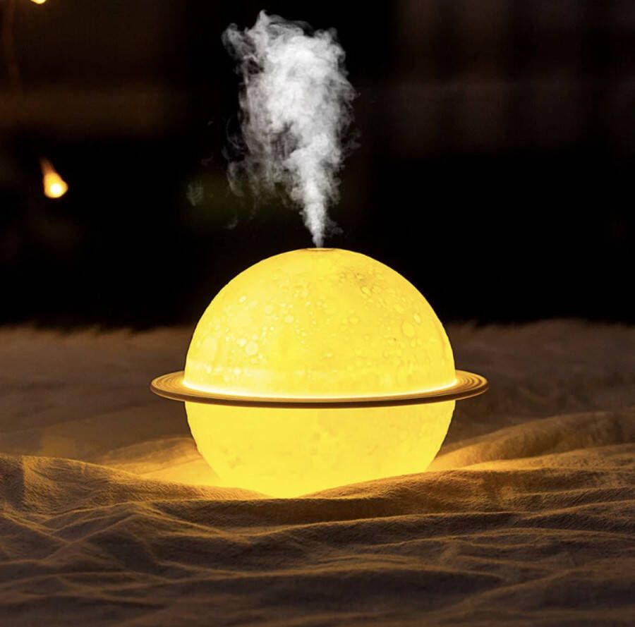 Geen Aroma diffuser 200 ml Luchtbevochtiger Planeet Luchtbevochtiger Planet Humdifier Diffuser Sfeervolle verlichting 3 kleuren Nachtlamp