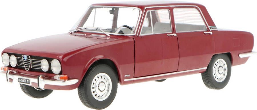 Geen automerk De 1:18 Diecast model van de Alfa Romeo 2000 Berlina van 1971 in Dark Red. Dit model is begrensd door 500 stuks. De fabrikant van het schaalmodel is Mitica.Dit model is alleen online beschikbaar