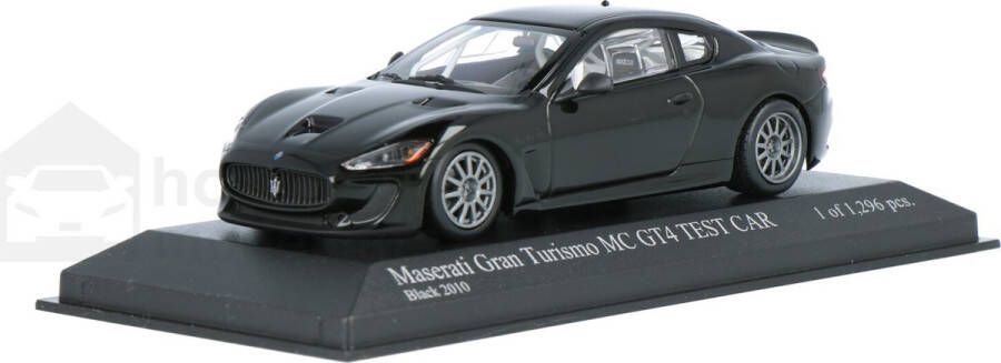 Geen automerk De 1:43 Diecast Modelcar van de Maserati Granturismo MC GT4 van 2010 in Black.This schaalmodel is begrensd door 1296 stuks. De fabrikant is Minichamps.Dit model is alleen online beschikbaar