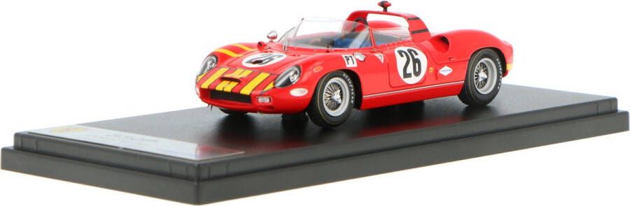Geen automerk Het 1:43 Diecast-model van de Ferrari 330P Spider #26 van de 12H Sebring van 1965. De coureurs waren B. Grossman en S. Hudson. De fabrikant van het schaalmodel is Looksmart.Dit model is alleen online beschikbaar