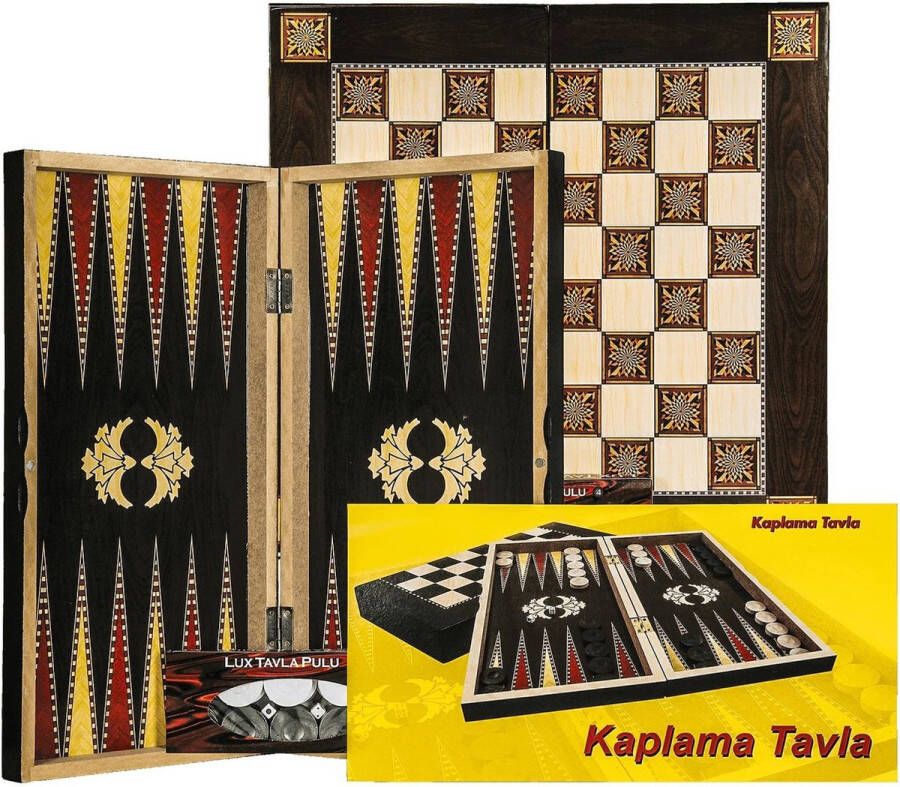 Geen- Backgammon koffer Tavla Luxe backgammon set 50 x 30 x 10 5 cm