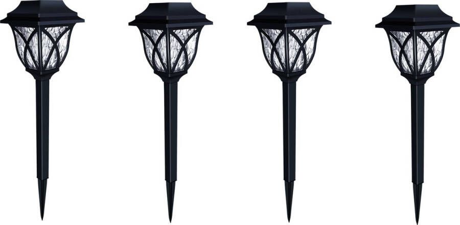 (geen info)Geen merk Solar priklamp Set van 4 stuks -Padverlichting- Vierkant Waterproof RVS -buitenlampen Priklamp op zonne-Solar Grondspots -Tuinverlichting op zonne Lampen Voor Gazon Terras Tuin Loopbrug (warm licht)