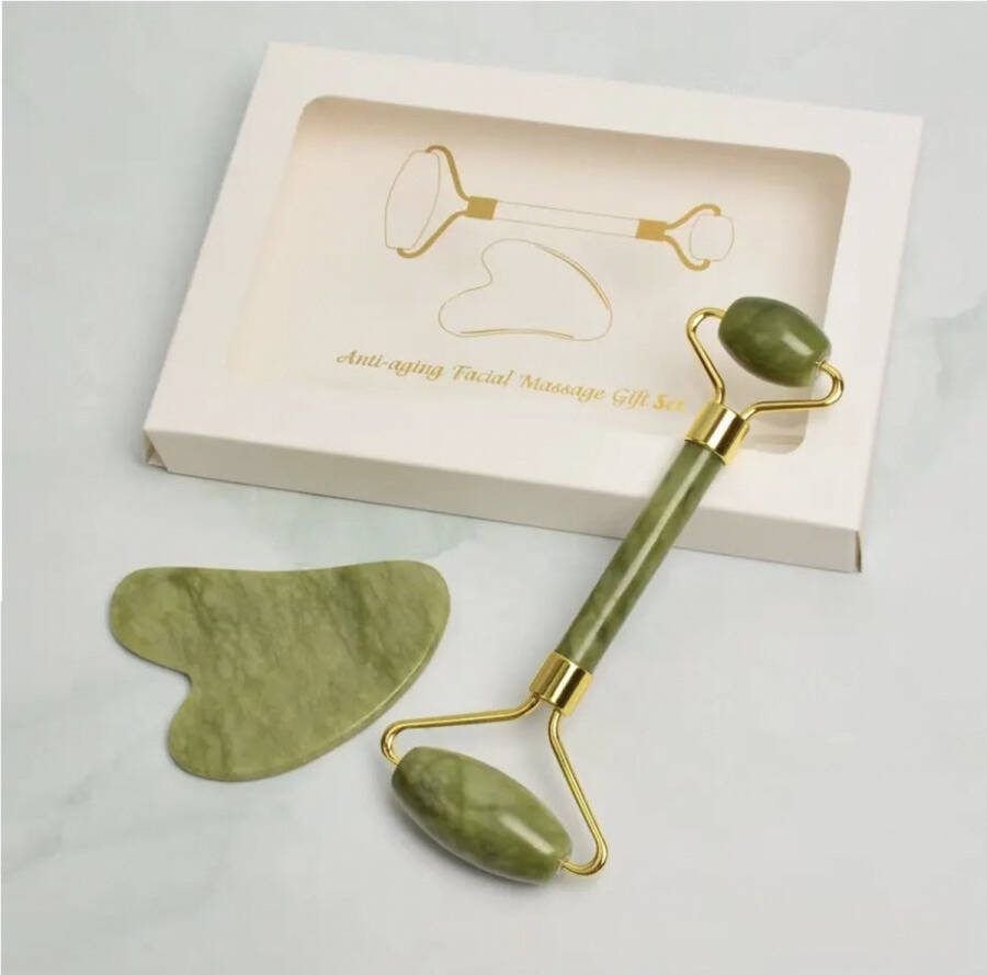 Geen merk. Facial Beauty Massage Jade Roller