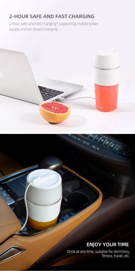 Geen merk geen probleem Draadloze Elektrische Blender Draagbare Juicer Usb Oplaadbare Fruit Mixer Cup Smoothie Maker