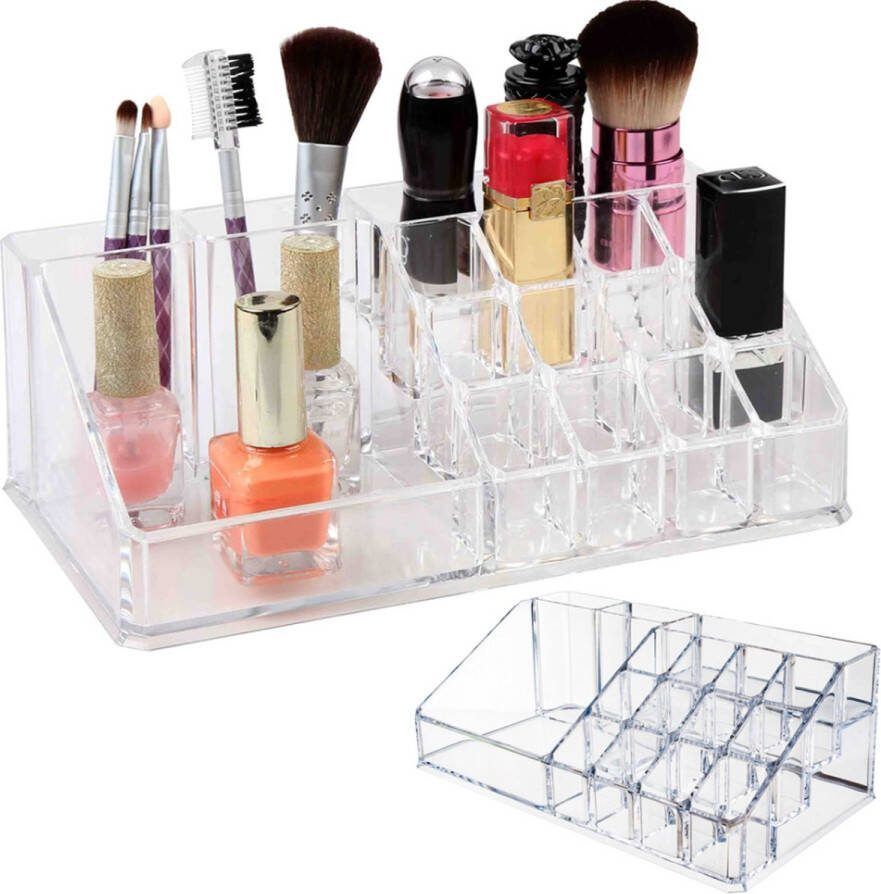 Geen merk. Make-up organizer Transparant 12.5 x 21.5 x 7.8 cm Verschillende vakken in verschillende grootte
