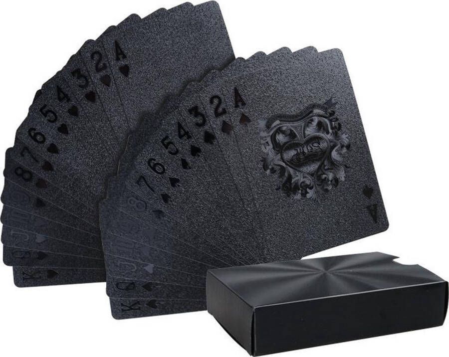 Geen personage Heble Luxe Speelkaarten Zwarte Pokerkaarten Watervast Premium