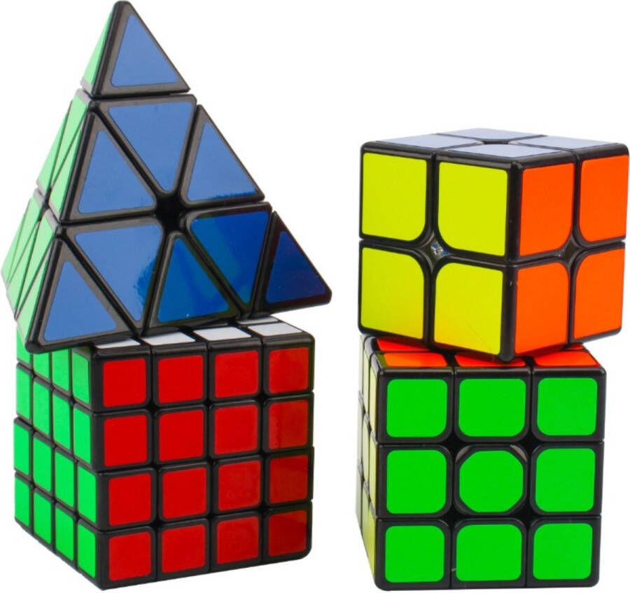 MoYu Speed Cube Set Voordeelpakket Speed Cube Breinbrekers voor Volwassenen en Kinderen Speed Cube Breinbreker Speed Cube Cadeautip Set van 4