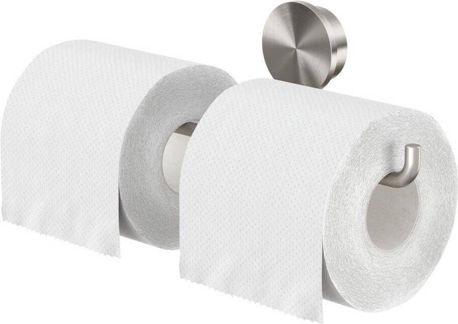 Geesa Opal toiletrolhouder dubbel 28x8 4x7 1cm geborsteld RVS
