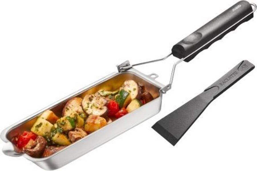 Gefu barbecue-grillpan 38 x 8 5 x 3 8 cm RVS zilver