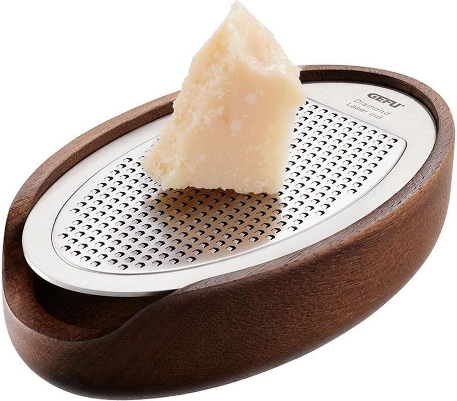 GEFU Parmezaanse Kaasrasp Handrasp RVS Acaciahout PARMEZO