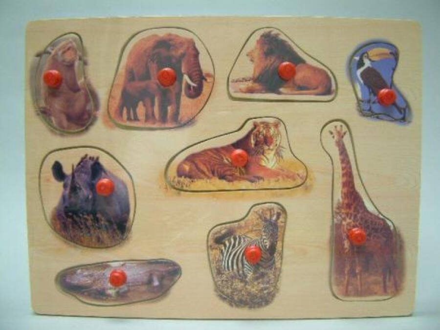 Geharo Vormenpuzzel wilde dieren