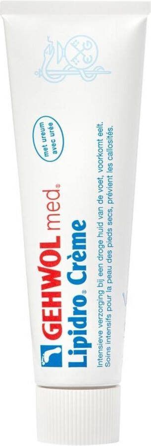 Gehwol Lipidro-Crème Breng de zeer droge huid weer in goede balans van vet en vocht Voetcreme Tube 75ml