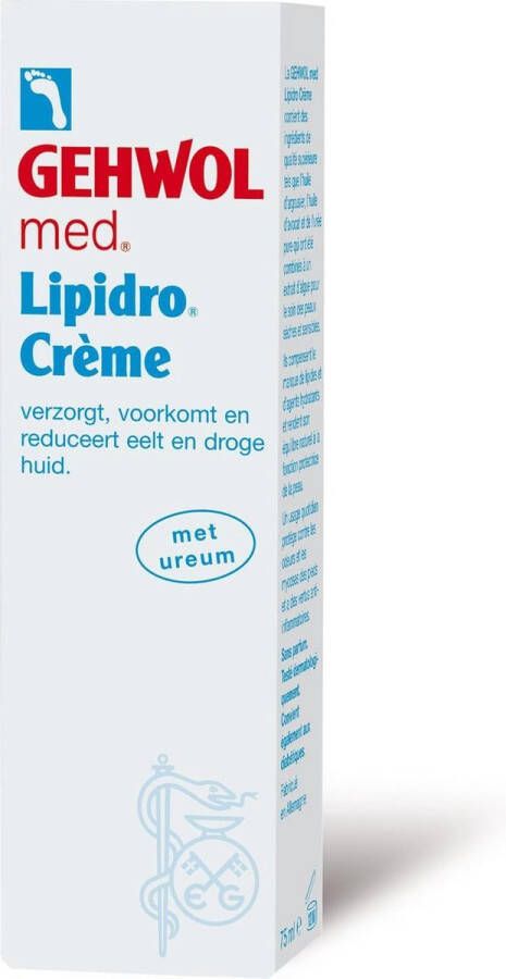 Gehwol Lipidro-Crème Breng de zeer droge huid weer in goede balans van vet en vocht Voetcreme Tube 75ml