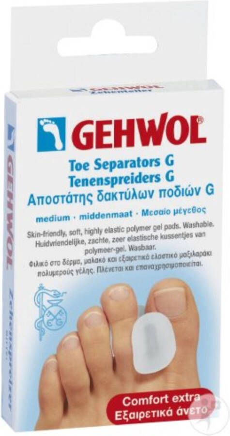 Gehwol Teenspreider G Middel Siliconen Anti-druk