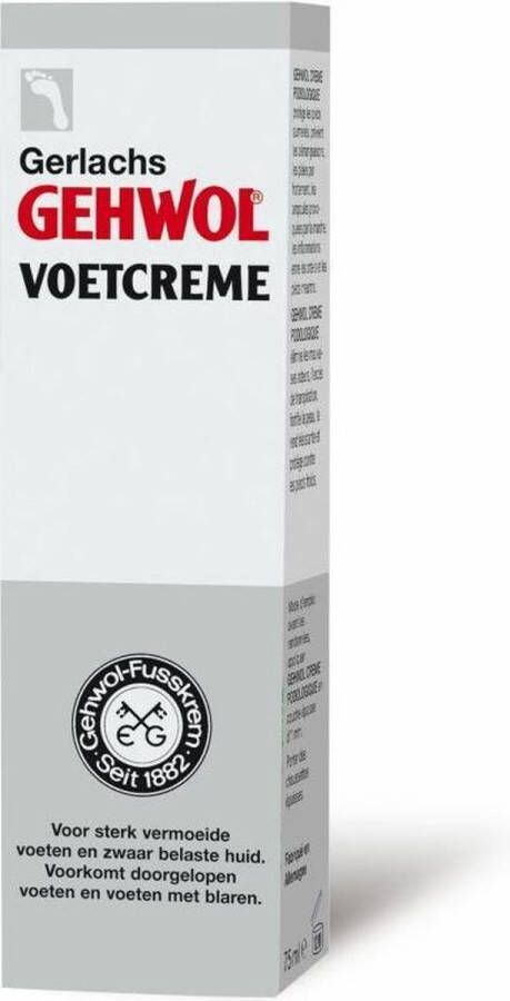 Gehwol Voetcrème Voetcreme voor droge voeten Voetverzorging Tube 75ml