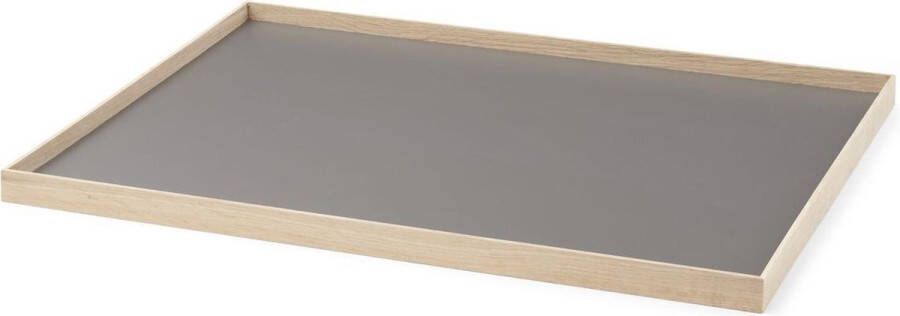 GEJST Design FRAME Tray Large Eiken dienblad met grijs blad 50 x 35cm