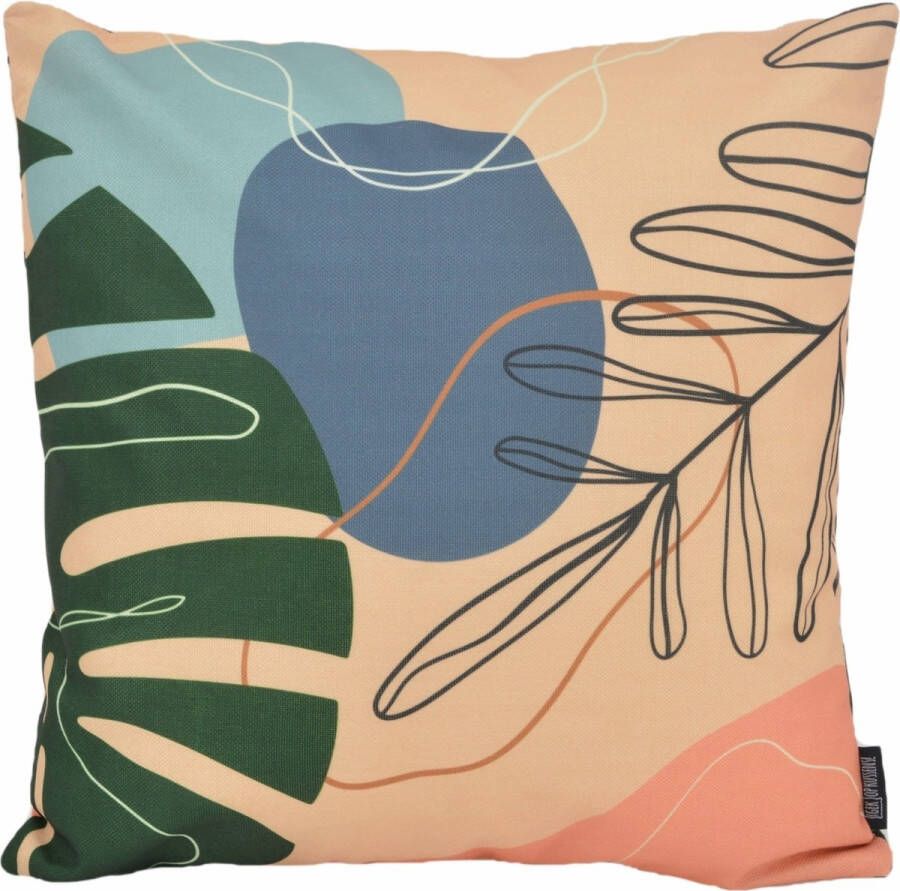 Gek op Kussens! Sierkussen Abstract Leaf #1 Outdoor Buiten Collectie 45 x 45 cm Polyester