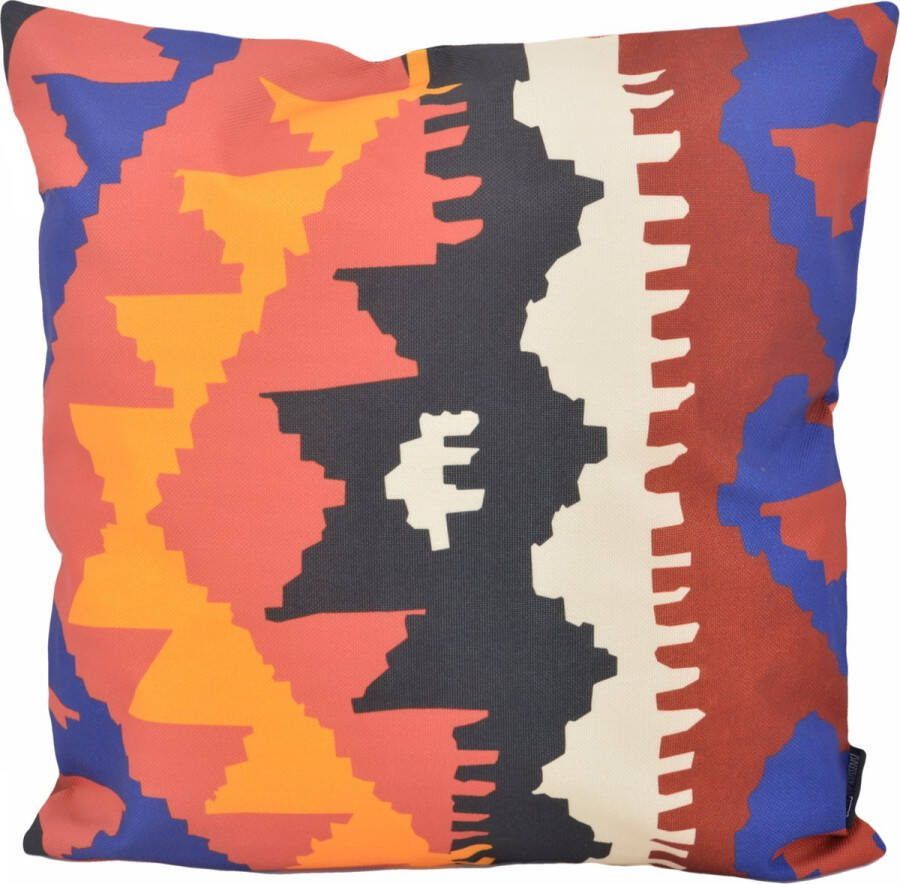 Gek op Kussens! Sierkussen Kelim Print #4 Outdoor Buiten Collectie 45 x 45 cm Katoen Polyester