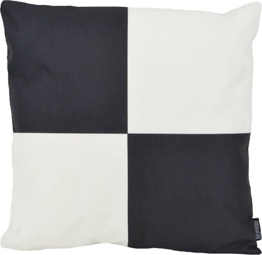 Gek op Kussens! Sierkussen Dano Black White #2 Outdoor Buiten Collectie 45 x 45 cm Katoen Polyester