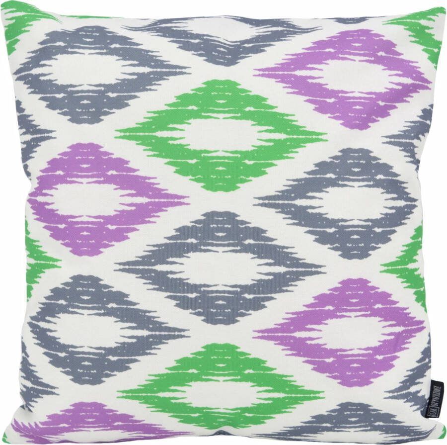 Gek op Kussens! Sierkussen Diamond Groen Paars Outdoor Buiten Collectie 45 x 45 cm Katoen Polyester