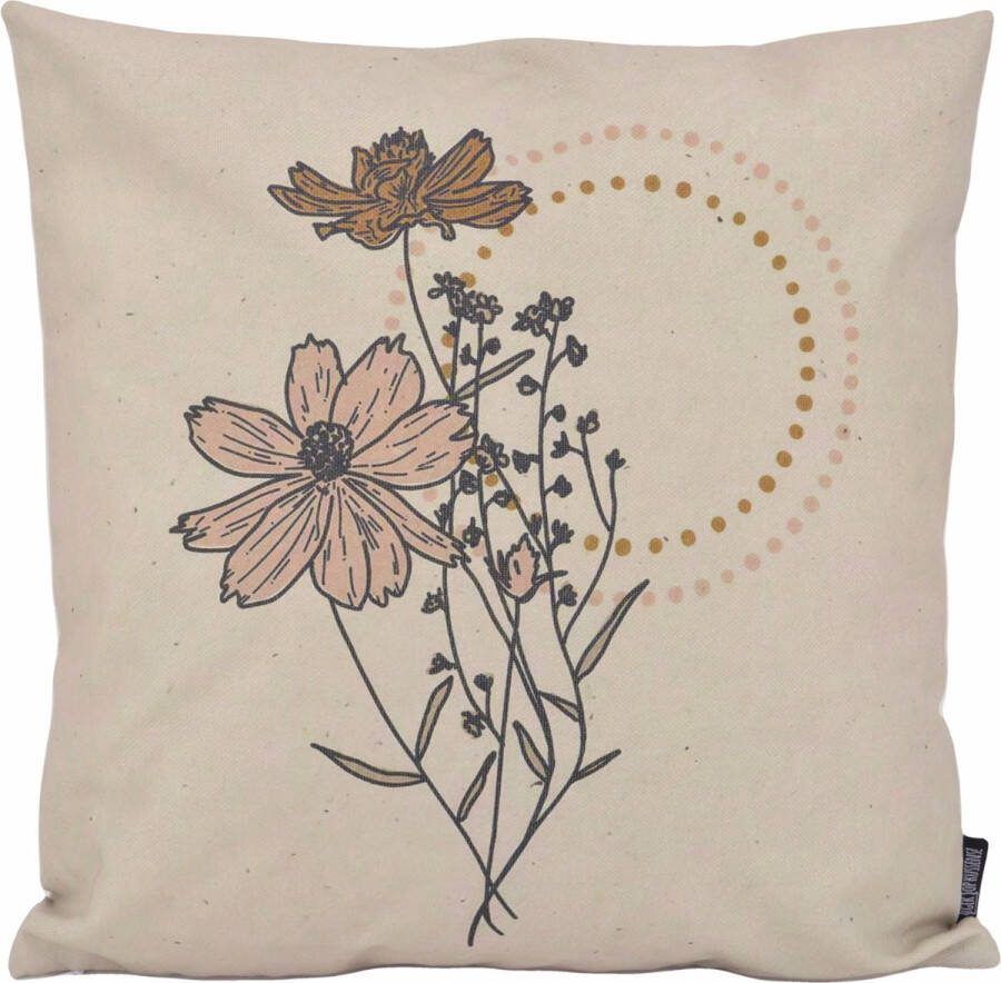 Gek op Kussens! Sierkussen Dried Flowers Outdoor Buiten Collectie 45 x 45 cm Katoen