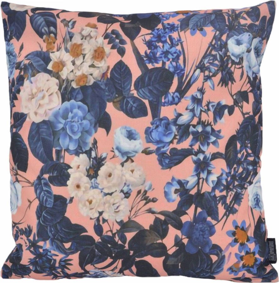 Gek op Kussens! Sierkussen Floral Lila Outdoor Buiten Collectie 45 x 45 cm Katoen Polyester