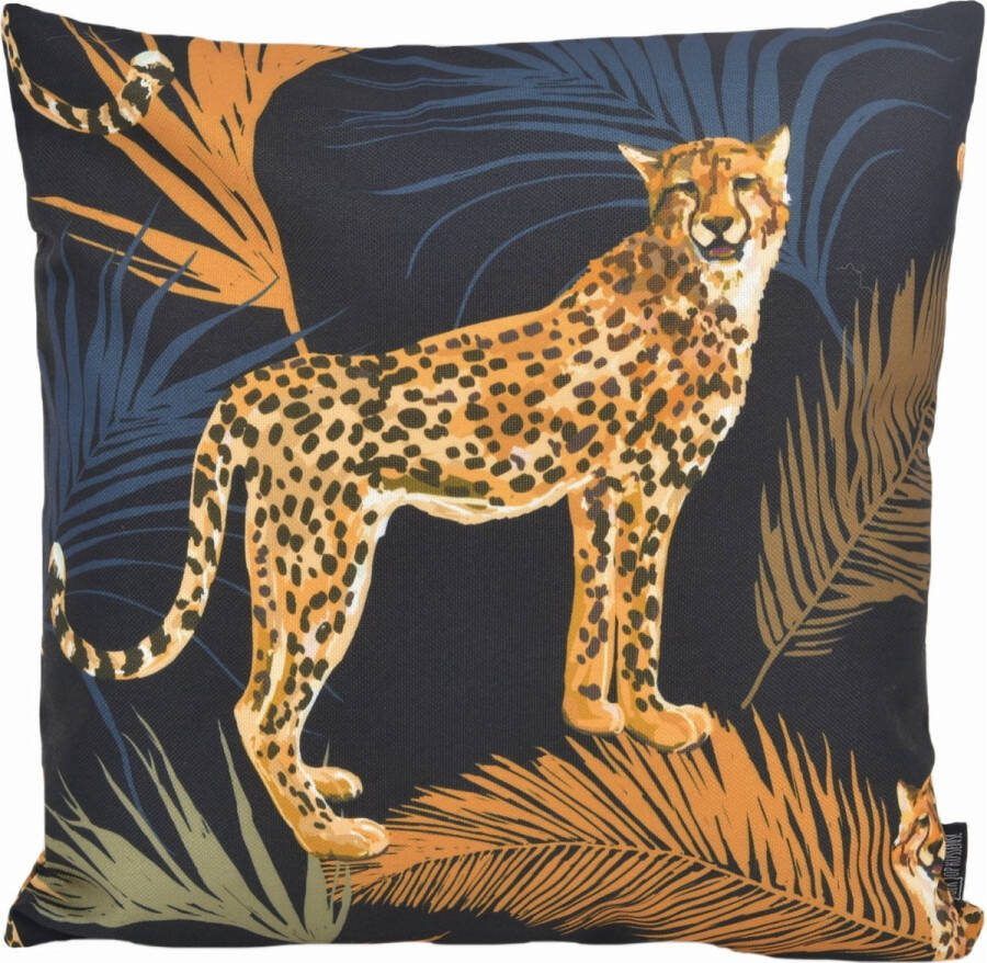 Gek op Kussens! Sierkussen Golden Leopard Outdoor Buiten Collectie 45 x 45 cm Katoen Polyester
